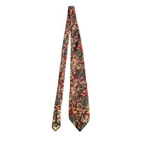 MONSIEUR GIVENCHY Maroon Floral Print Men's Tie